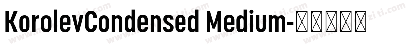 KorolevCondensed Medium字体转换